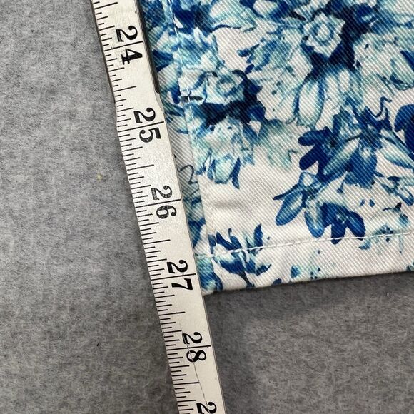 Garnet Hill Floral Jeans Blue White Size 10 (31x27) EUC coastal grandma - Picture 9 of 15